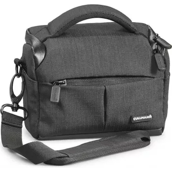 Mala Cullmann Malaga Vario 200 — poliéster cinzento, 3 bolsos exteriores, alça de ombro, 0,212 kg