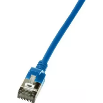 LogiLink Ultraflex SlimLine - cabo de rede - RJ-45 (M) para RJ-45 (M) - 1,5 m - 3,8 mm - blindado PIMF - CAT 6a - blindado, sem halogéneos, moldado - azul, RAL 5015