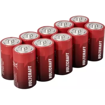 Voltcraft VC-16107980 pilha Mono D alcalina de manganês 18000 mAh 1,5 V 10 unid. (VC-16107980)