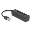 Hub USB DeLOCK 64334 Type-A 480 Mbit/s Preto