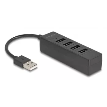 Hub USB DeLOCK 64334 Type-A 480 Mbit/s Preto