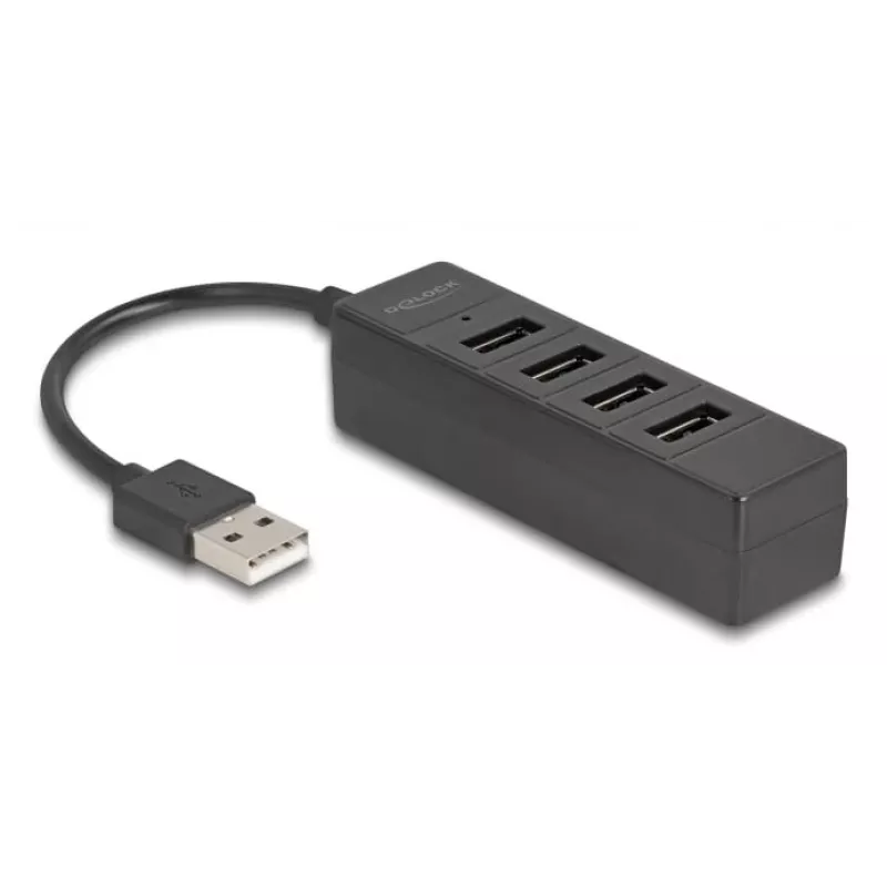 Hub USB DeLOCK 64334 Type-A 480 Mbit/s Preto