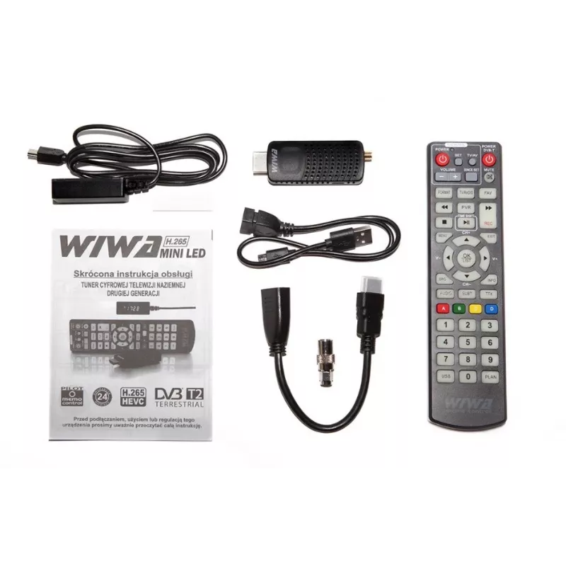 Descodificador Sintonizador TV Wiwaj DVB-T2 Hevec Mini LED