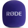 Capa para microfone (roxa) para Rode Interview GO Lavalier-Kit – acessório filtro pop/antivento