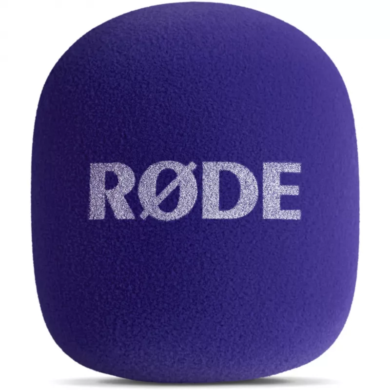 Capa para microfone (roxa) para Rode Interview GO Lavalier-Kit – acessório filtro pop/antivento