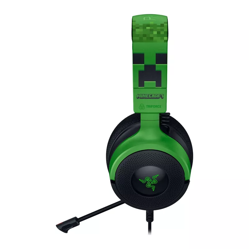 Headset gamer com fios Razer Kraken V4 X — supra-auriculares, 20–20000 Hz, cabo de 1,8 m, 310 g, preto/verde