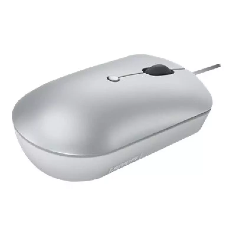 Rato ótico ambidestro com fios Lenovo 540 USB Type-C, 3 modos DPI, cinzento, 4 botões, cabo de 1,8 m