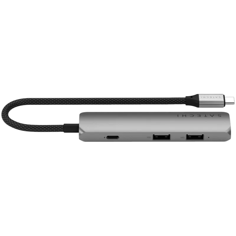 Hub de interface Satechi ST-P4SM USB Type-C 10000 Mbit/s cinzento