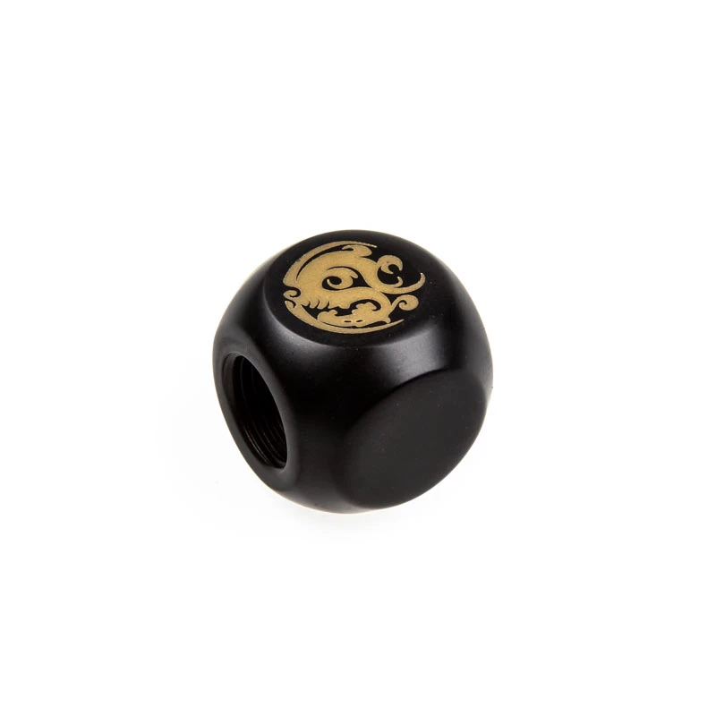 Adaptador em T 3x G¼ (3 vias) para refrigeração líquida, BitsPower BP-CBTMB, acabamento preto carbono