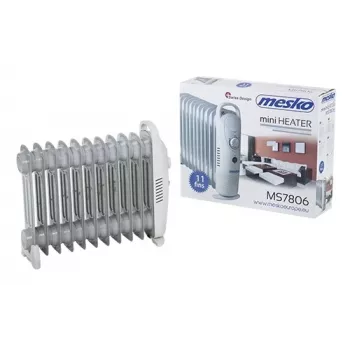 Mesko MS 7806 aquecedor elétrico ventilador Radiador a óleo, Interior, Branco, 1200 W