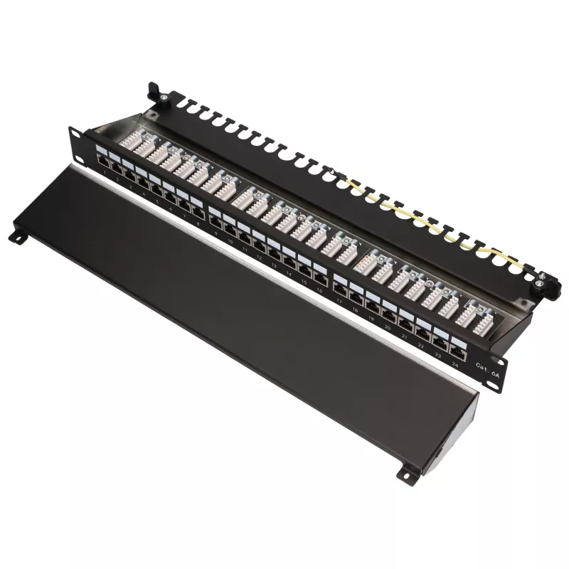 Patch panel - Extralink CAT6A STP, 24 portas