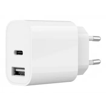 Carregador USB universal branco/2P TA-UC-2AC12-01 GEMBIRD