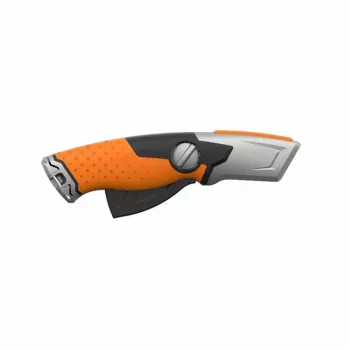 Fiskars 1062938 faca universal preta, laranja faca de lâminas trapezoidais