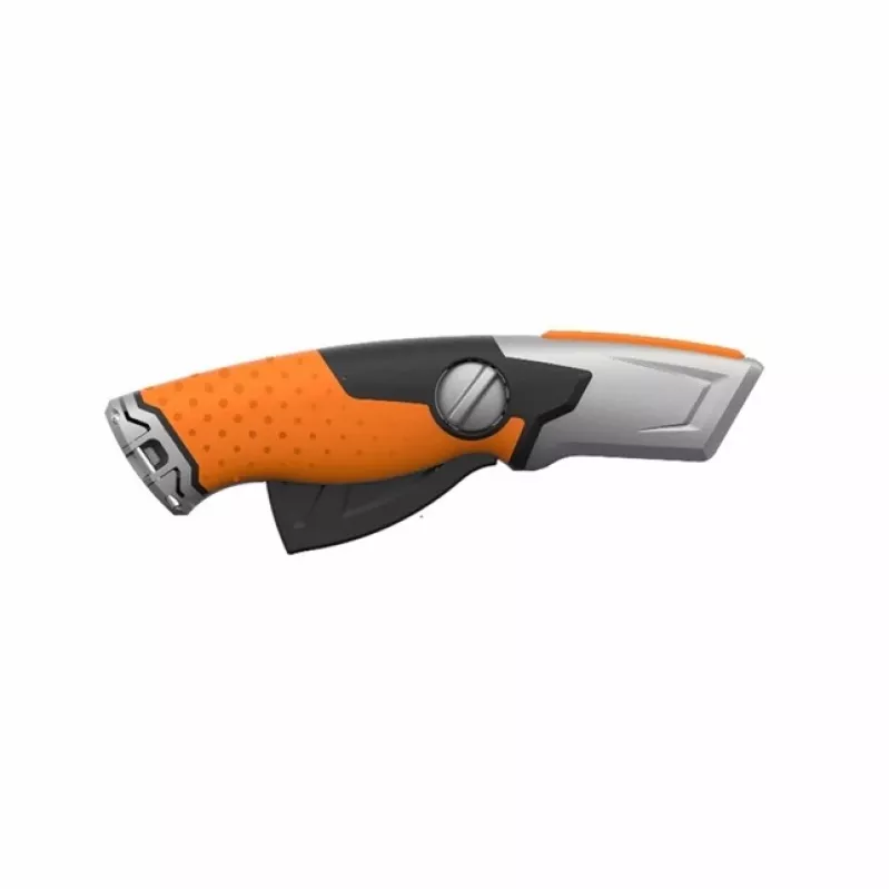 Fiskars 1062938 faca universal preta, laranja faca de lâminas trapezoidais