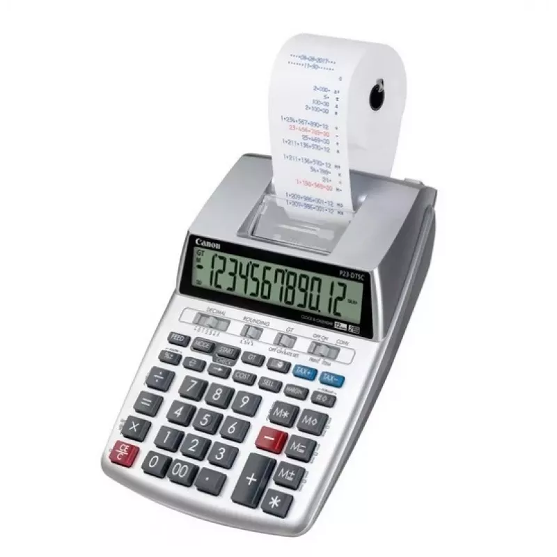 Calculadora de secretária com impressão Canon P23-DTSC prateado