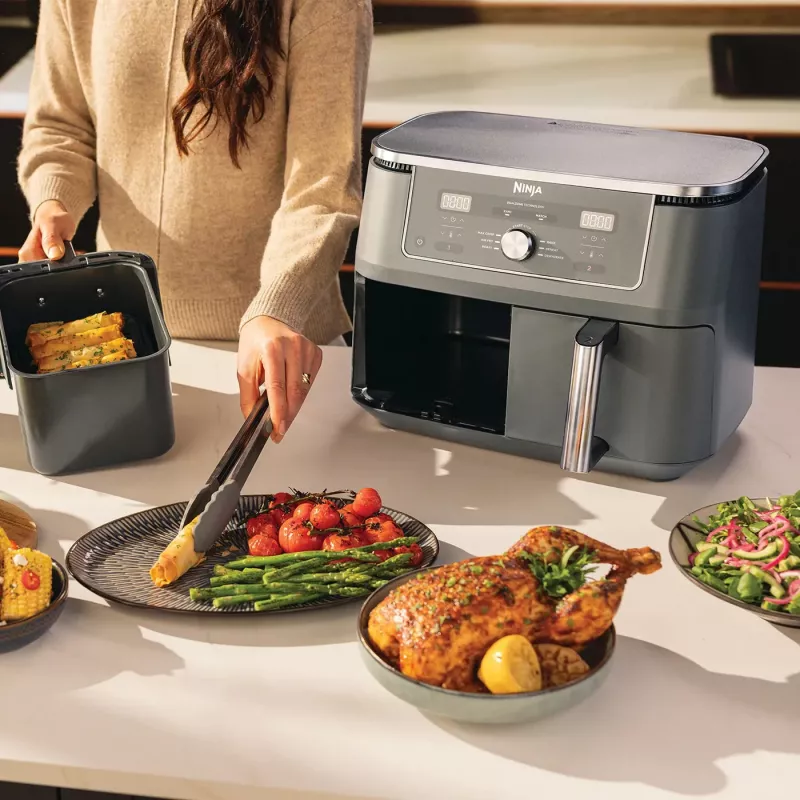 Fritadeira de ar quente Ninja DZ400EU 9,5 L 2470 W Cinzento Double