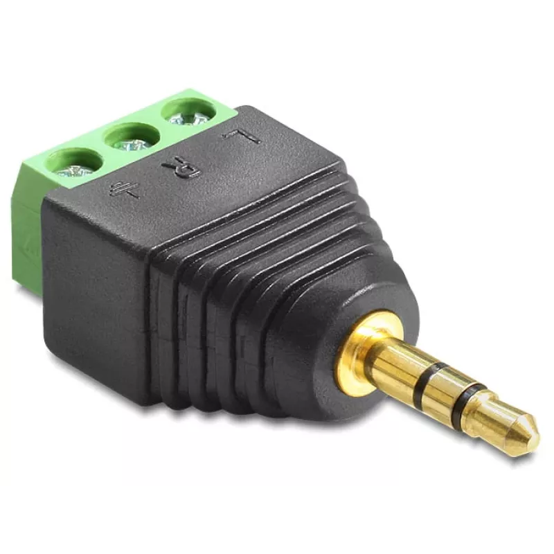 Adaptador DeLOCK 65419 3,5 mm 3p preto verde prateado