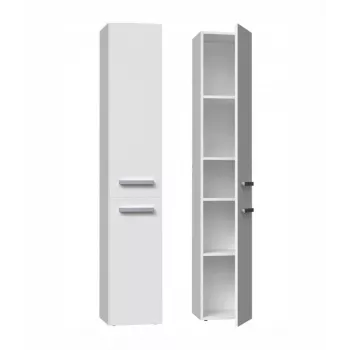 Armário de casa de banho de pé Top e shop NEL II BIEL — de pé, 5 prateleiras, 310×300×1740 mm, branco