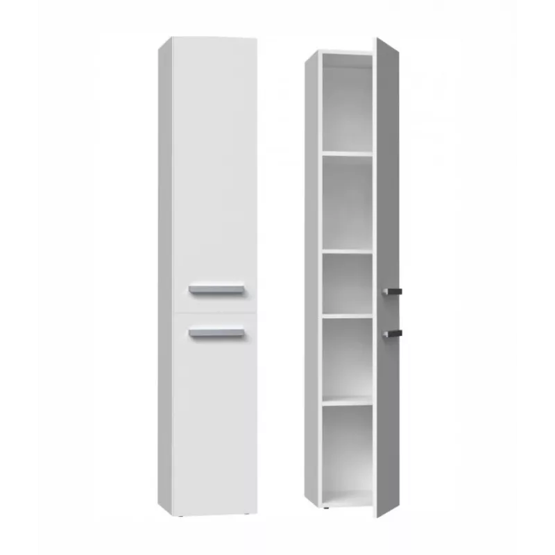 Armário de casa de banho de pé Top e shop NEL II BIEL — de pé, 5 prateleiras, 310×300×1740 mm, branco