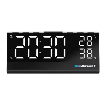 Rádio-despertador CR10ALU FM PLL com sensor de temperatura e humidade integrado