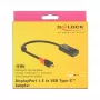 Adaptador de cabo de vídeo DeLOCK 63928 USB Type-C para DisplayPort 20 pinos