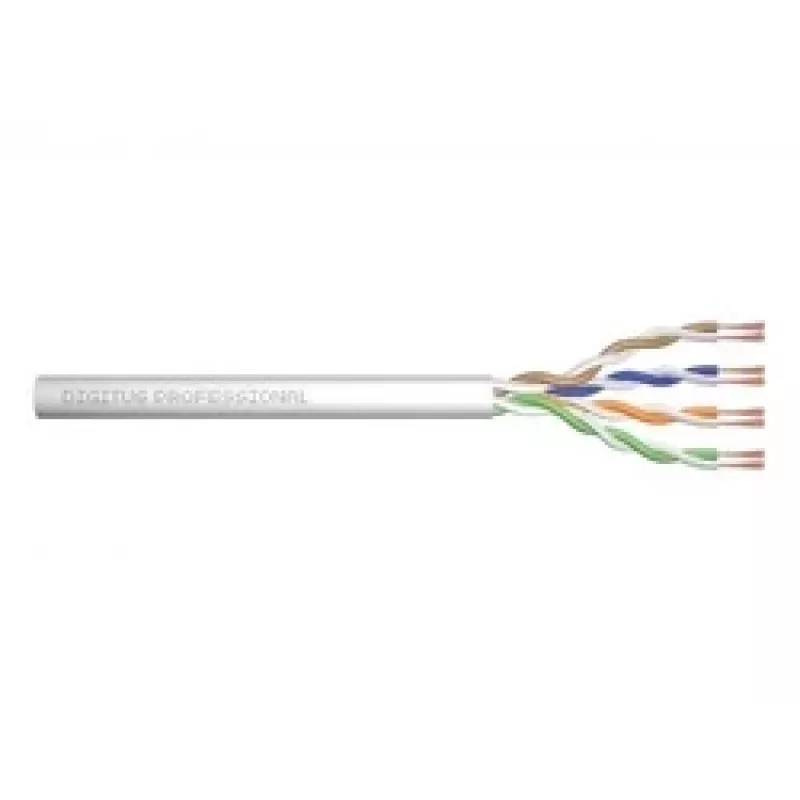 Cabo de rede Digitus CAT 6A U/UTP Twisted-Pair patch solto 100 m cinzento