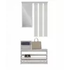 Roupeiro Top e shop VERA Caxemira GS1 — 1800×850×240 mm, porta de abrir, espelho, 1 prateleira, 6 ganchos