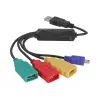 DeLock Hub USB 2.0 externo de 4 portas - Hub - 4 x USB2.0 - Desktop (61724)