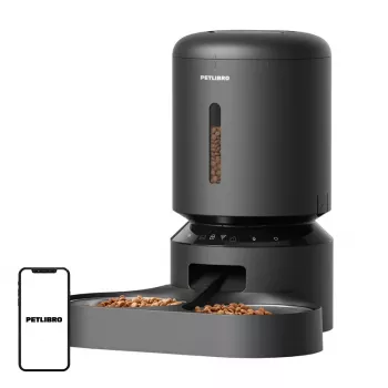 Comedouro automático para animais Aptel Granary PL-AF103-36B, automático, 5 l, dois comedouros, Wi-Fi (preto)