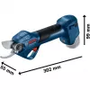 Tesoura de jardim a bateria GGP 12V-25 Professional solo, 12 volts (azul/preto, sem bateria e carregador)