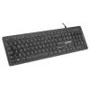Manhattan Teclado Gaming USB, Low Force Key Edition, 12 teclas multimédia, retroiluminação LED Rainbow, USB-A, preto, caixa retail (layout alemão)