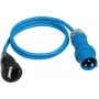 Cabo adaptador de alimentação AS Schwabe 1,5 m H07RN-F 3G2,5 com ficha CEE 16A e conector fêmea Schuko 250V