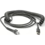 Cabo USB Datalogic Cabo USB, Type-A, em espiral, 3,6m (CAB-467)
