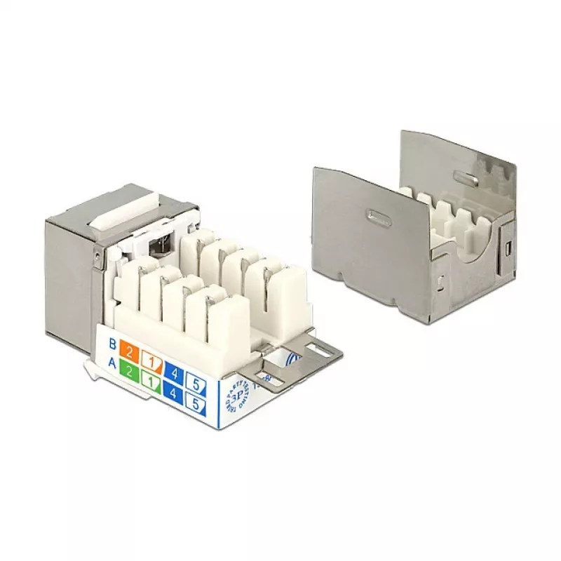 Delock 86404 módulo Keystone RJ45 Secure Cat.6 para LSA, branco