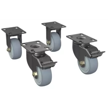 Rodas para rack Zebra CS-RAC-WHEEL para racks de servidores de 30–60 posições — conjunto para mobilidade do rack