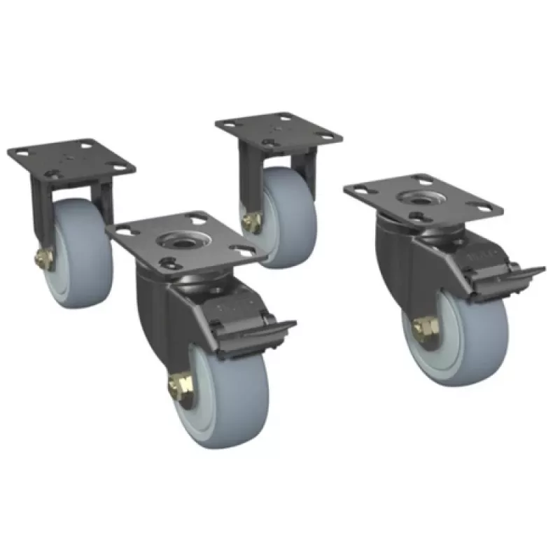 Rodas para rack Zebra CS-RAC-WHEEL para racks de servidores de 30–60 posições — conjunto para mobilidade do rack