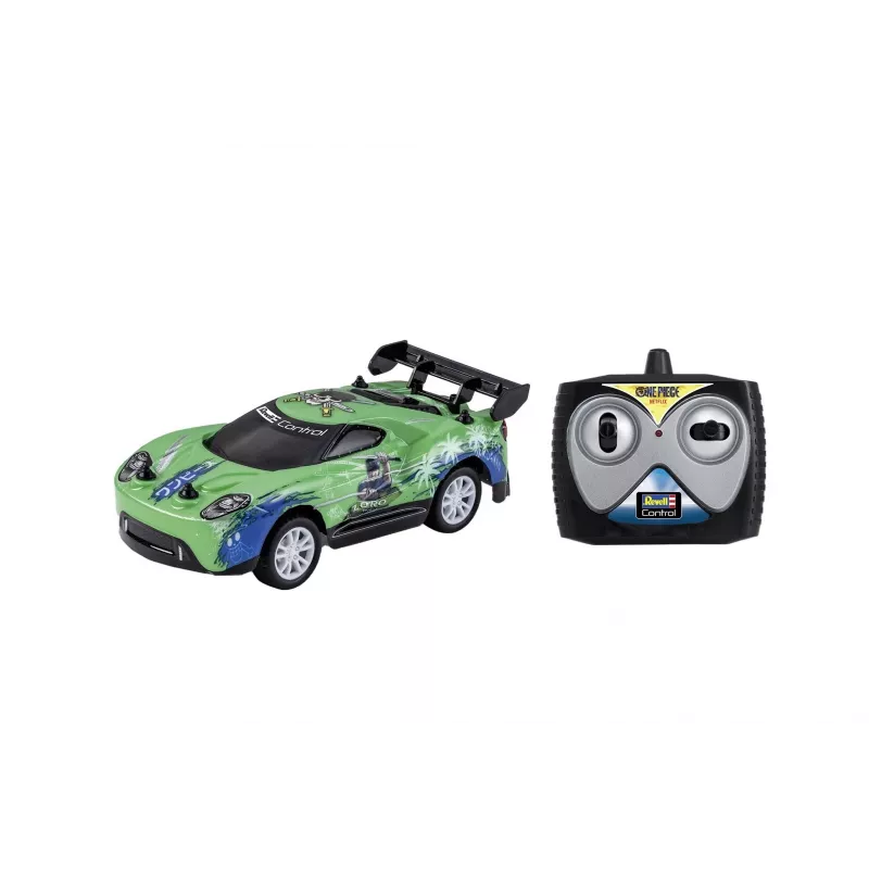 Carro de rali RC REVELL One Piece Zoro – modelo telecomandado, design temático de colecionador