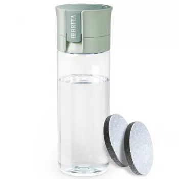 Garrafa de água reutilizável BRITA Fill&Go Vital 600 ml com filtro MicroDisc integrado, verde