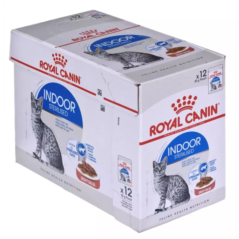 Comida húmida para gatos Royal Canin Indoor Sterilized 12 x 85 g — aves, gatos adultos esterilizados de interior