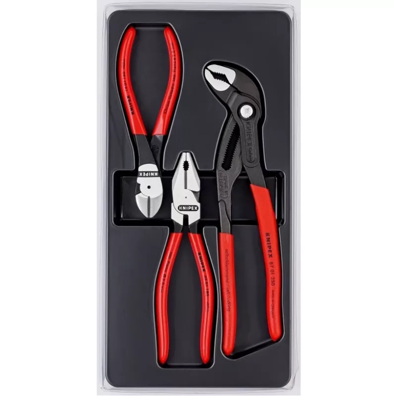 Conjunto de alicates Knipex Power-Pack, 3 peças, polido, plástico