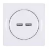Tomada Fibaro Walli N 2x USB branca