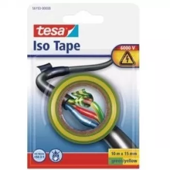 Fita isoladora TESA 56192-00014-01 verde amarelo 13 mm
