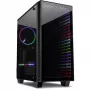 Caixa INTER-TECH X-608 INFINITY MICRO, microATX, RGB, frente e painel lateral em vidro temperado, sem fonte de alimentação