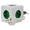 Régua de tomadas Allocacoc PowerCube Extended tipo E 1,5 m 5 tomadas AC interior verde