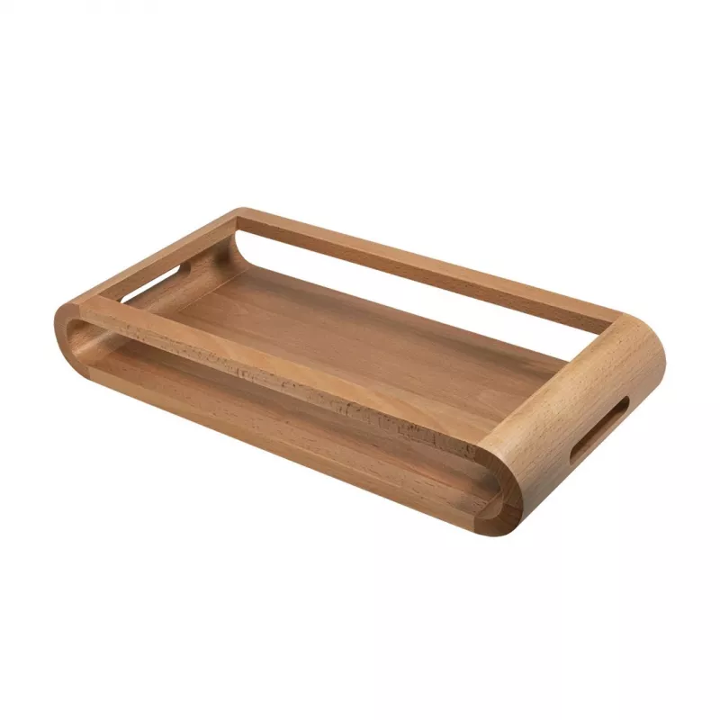 ARTELEGNO VASD Bandeja de dois lados em madeira de faia 21 x 43 cm