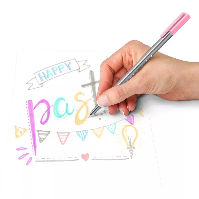 Staedtler triplus fineliner 334 Conjunto pastel, 0,3 mm, 6 cores