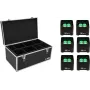 Conjunto de luz de travessa LED EUROLITE TL-4 com 6 unidades e flightcase