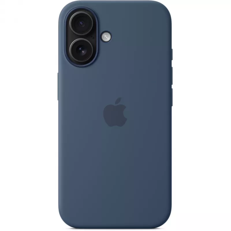 Apple MYY23ZM/A capa de silicone com MagSafe para iPhone 16, azul denim