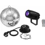 Conjunto de bola de espelhos EUROLITE 20 cm com motor e projetor LED PST-5 QCL