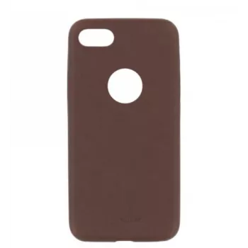 Capa Tellur fina em pele sintética para iPhone 8 — castanho
